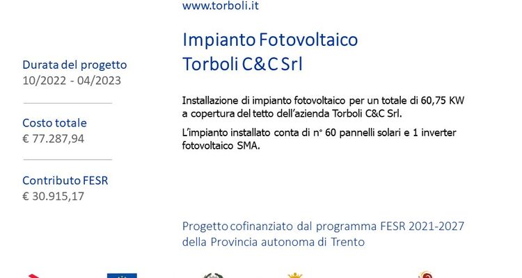 Impianto Fotovoltaico Torboli C&C Srl | TORBOLI VINI S.R.L.